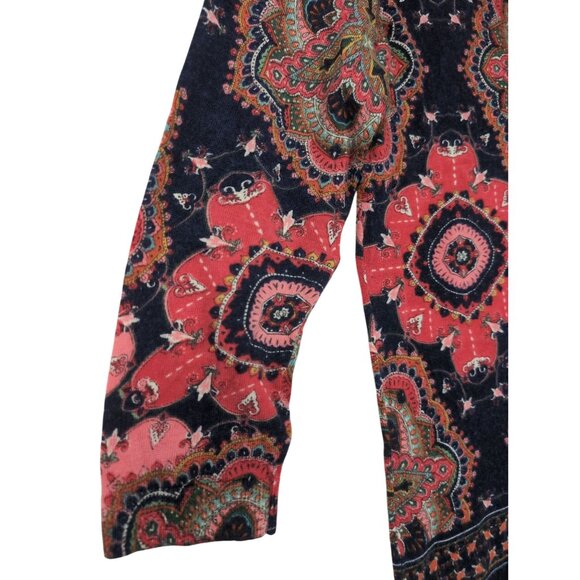 Talbots Sweater Womens S Petite Blue Pink Merino Wool Pullover Crew Neck Travel - Picture 3 of 8